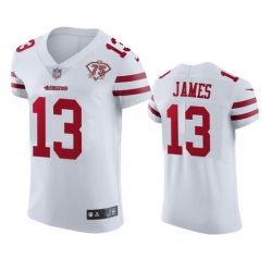 Nike San Francisco 49ers 13 Richie James White Men 75th Anniversary Stitched NFL Vapor Untouchable Elite Jersey