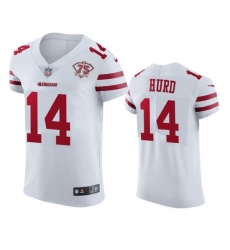 Nike San Francisco 49ers 14 Jalen Hurd White Men 75th Anniversary Stitched NFL Vapor Untouchable Elite Jersey