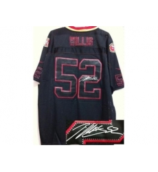 Nike San Francisco 49ers 52 Patrick Willis Black Elite Light Out Signed NFL Jersey