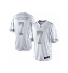 Nike San Francisco 49ers 7 Colin Kaepernick White Limited Platinum NFL Jersey