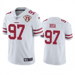 Nike San Francisco 49ers 97 Nick Bosa White Men 75th Anniversary Stitched NFL Vapor Untouchable Limited Jersey