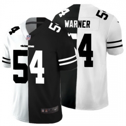 San Francisco 49ers 54 Fred Warner Men Black V White Peace Split Nike Vapor Untouchable Limited NFL Jersey