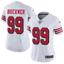 Nike 49ers #99 DeForest Buckner White Rush Womens Stitched NFL Vapor Untouchable Limited Jersey