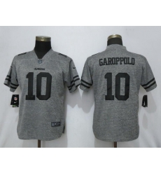 Women Nike 49ers 10 Jimmy Garoppolo Gray Gridiron Gray Women Vapor Untouchable Limited Jersey