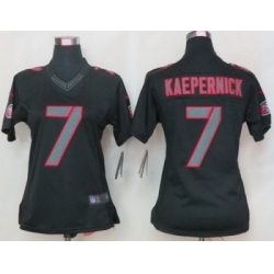 Women Nike New England Patriots 81 Hernandez Black Impact LIMITED NFL Jerseys