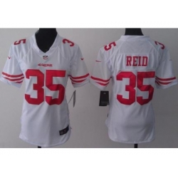 Women Nike San Francisco 49ers 35 Eric Reid White Jerseys