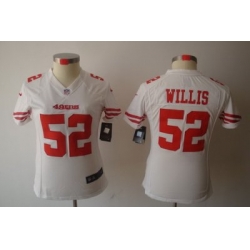 Women Nike San Francisco 49ers 52 Willis White Color[NIKE LIMITED Jersey]