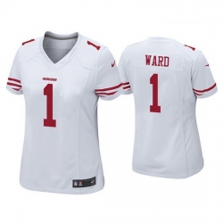 Women San Francisco 49ers 1 Jimmie Ward White Vapor limited Jersey