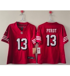 Women San Francisco 49ers 13 Brock Purdy Red F U S E Vapor Untouchable Stitched Jersey  Women San Francisco 49ers 13 Brock Purdy Red F U S E Vapor Untouchable Stitched Jersey
