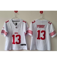 Women San Francisco 49ers 13 Brock Purdy White F U S E Vapor Untouchable Stitched Jersey  Women San Francisco 49ers 13 Brock Purdy White F U S E Vapor Untouchable Stitched Jersey