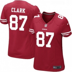 Womens Nike San Francisco 49ers 87 Dwight Clark Game Red Team Color NFL Jersey