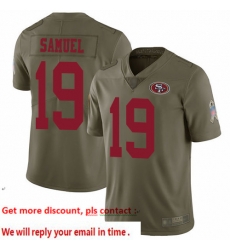 49ers 19 Deebo Samuel Olive Youth Stitched Football Limited 2017 Salute to Service Jersey