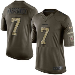 Nike 49ers #7 Colin Kaepernick Green Youth Stitched NFL Limited Salute to Service Jersey