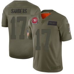 Youth 49ers 17 Emmanuel Sanders Camo Stitched Football Limited 2019 Salute to Service Jersey