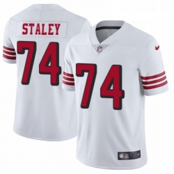 Youth Nike San Francisco 49ers 74 Joe Staley Limited White Rush Vapor Untouchable NFL Jersey