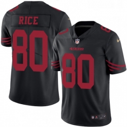 Youth Nike San Francisco 49ers 80 Jerry Rice Limited Black Rush Vapor Untouchable NFL Jersey