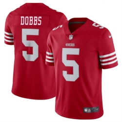 Youth San Francisco 49ers 5 Josh Dobbs Red Vapor Untouchable Limited Stitched Football Jersey