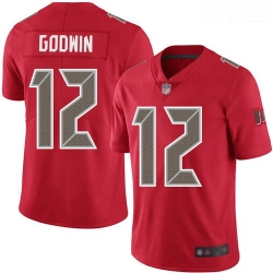 Buccaneers 12 Chris Godwin Red Men Stitched Football Limited Rush Jersey