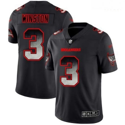 Buccaneers 3 Jameis Winston Black Men Stitched Football Vapor Untouchable Limited Smoke Fashion Jersey