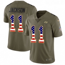 Mens Nike Tampa Bay Buccaneers 11 DeSean Jackson Limited OliveUSA Flag 2017 Salute to Service NFL Jersey