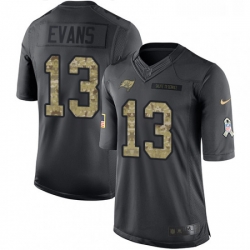 Mens Nike Tampa Bay Buccaneers 13 Mike Evans Limited Black 2016 Salute to Service NFL Jersey