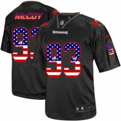 Mens Nike Tampa Bay Buccaneers 93 Gerald McCoy Elite Black USA Flag Fashion NFL Jersey