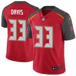 Nike Buccaneers #33 Carlton Davis Red Team Color Mens Stitched NFL Vapor Untouchable Limited Jersey