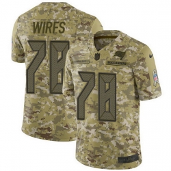 Nike Buccaneers 78 Tristan Wirfs Camo Men Stitched NFL Limited 2018 Salute To Service Jersey