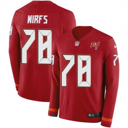 Nike Buccaneers 78 Tristan Wirfs Red Team Color Men Stitched NFL Limited Therma Long Sleeve Jersey