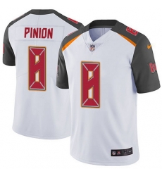 Nike Buccaneers 8 Bradley Pinion White Men Stitched NFL Vapor Untouchable Limited Jersey