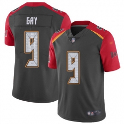 Nike Buccaneers 9 Matt Gay Gray Men Stitched NFL Limited Inverted Legend Jersey