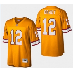 Tampa Bay Buccaneers #12 Tom Brady Legacy Throwback Orange Jersey