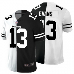 Tampa Bay Buccaneers 13 Mike Evans Men Black V White Peace Split Nike Vapor Untouchable Limited NFL Jersey