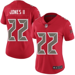 Nike Buccaneers #22 Ronald Jones II Red Womens Stitched NFL Limited Rush Jersey