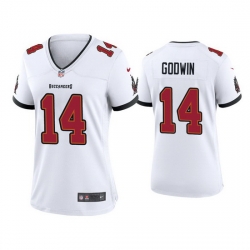 Women Tampa Bay Buccaneers 14 Chris Godwin White Vapor Limited Nike NFL Jersey