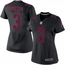 Womens Nike Tampa Bay Buccaneers 3 Jameis Winston Limited Black Impact NFL Jersey