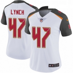 Womens Nike Tampa Bay Buccaneers 47 John Lynch White Vapor Untouchable Elite Player NFL Jersey