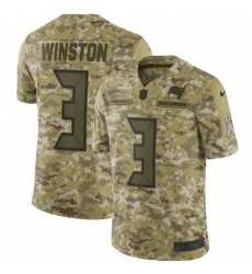 Youth Nike Tampa Bay Buccaneers 3 Jameis Winston Limited Camo 2018 Salute to Service NFL Jersey