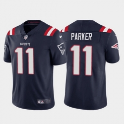 Men New England Patriots 11 DeVante Parker Navy Vapor Untouchable Limited Stitched jersey