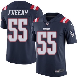 Men Nike New England Patriots #55 Jonathan Freeny Navy Blue Rush Jersey