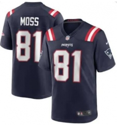 Men Nike New England Patriots #81 Randy Moss Blue Vapor Limited blue Jersey