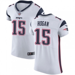 Men Nike Patriots #15 Chris Hogan White Stitched NFL Vapor Untouchable Elite Jersey