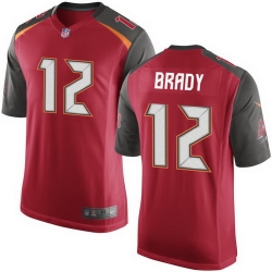 Men Nike Tampa Bay Buccaneers 12 Tom Brady Red Vapor Limited Stitched NFL Jersey