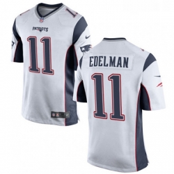 Mens Nike New England Patriots 11 Julian Edelman Game White NFL Jersey