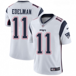 Mens Nike New England Patriots 11 Julian Edelman White Vapor Untouchable Limited Player NFL Jersey