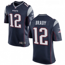 Mens Nike New England Patriots 12 Tom Brady Game Navy Blue Team Color NFL Jersey