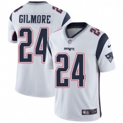 Mens Nike New England Patriots 24 Stephon Gilmore White Vapor Untouchable Limited Player NFL Jersey