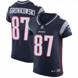 Mens Nike New England Patriots 87 Rob Gronkowski Navy Blue Team Color Vapor Untouchable Elite Player NFL Jersey