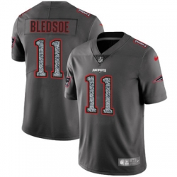 Nike Patriots #11 Drew Bledsoe Gray Static Mens NFL Vapor Untouchable Game Jersey