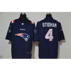 Nike Patriots 4 Jarrett Stidham Navy Team Big Logo Vapor Untouchable Limited Jersey